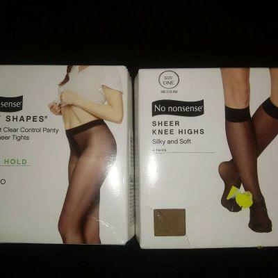 No Nonsense®? Womens Sheer Knee Highs & Sheer Tights????size 1M/size D